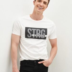 Mens white simple tshirt